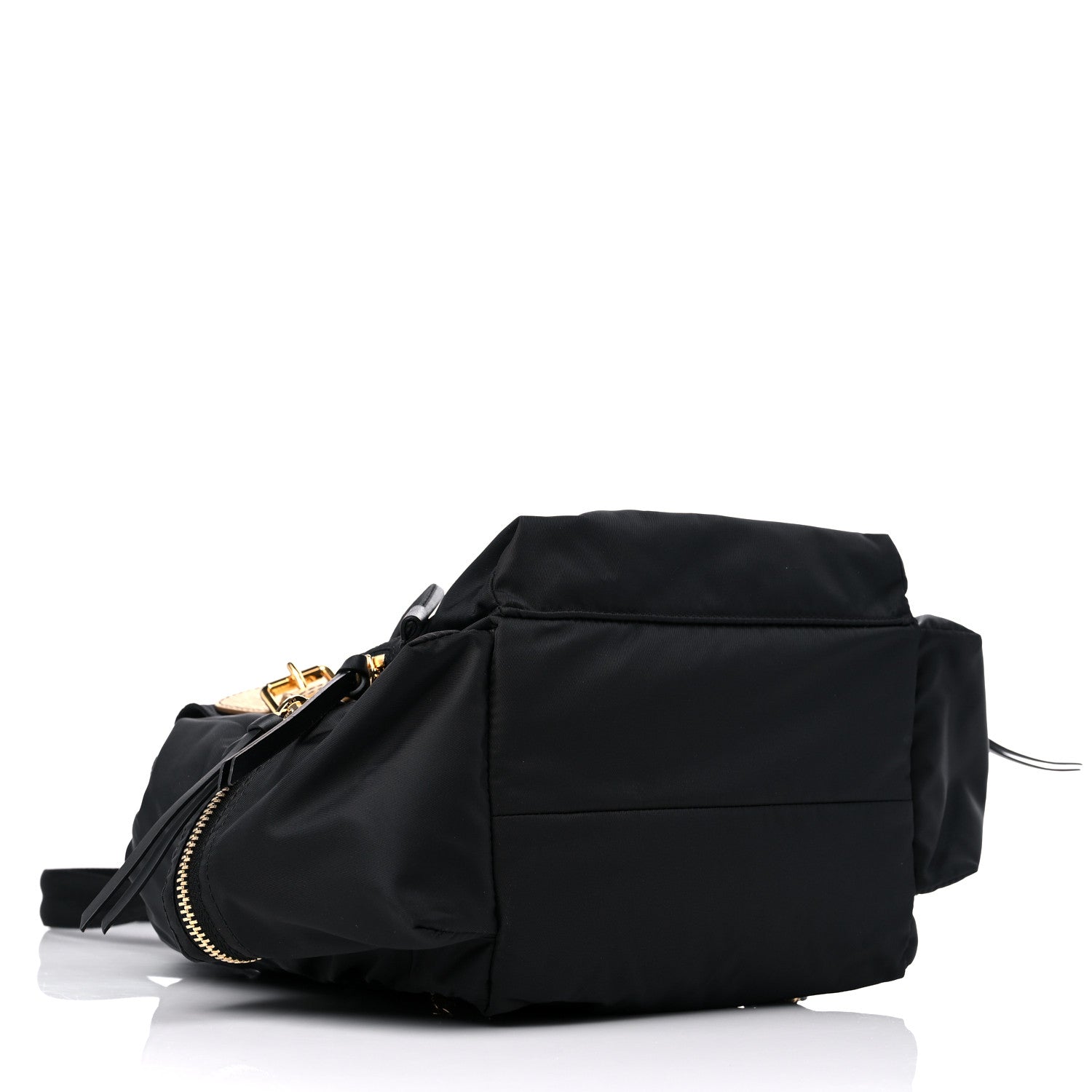 Burberry Nylon Medium Rucksack Runway Backpack Black Gold 4 of 9