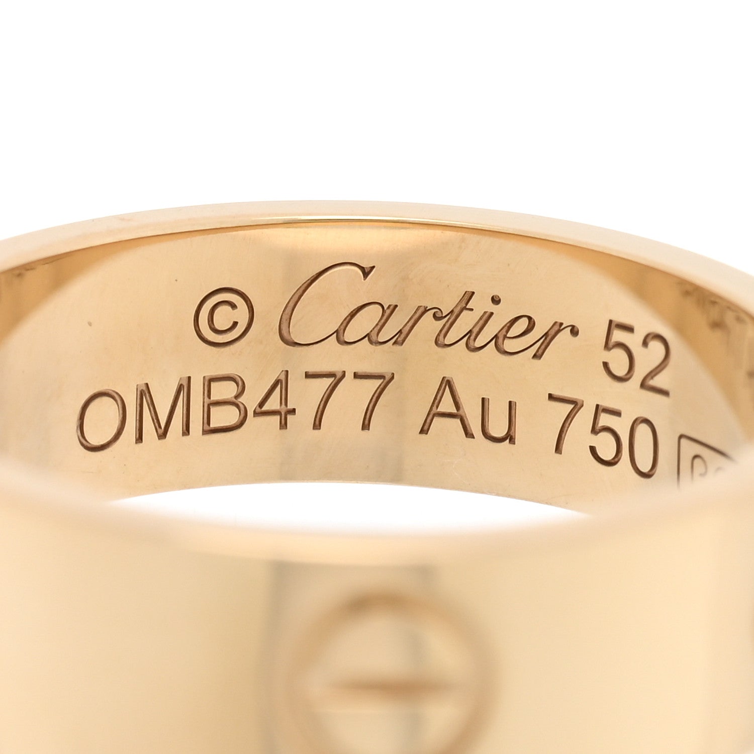 Cartier 18K Yellow Gold 5.5mm LOVE Ring 52 6 4 of 4