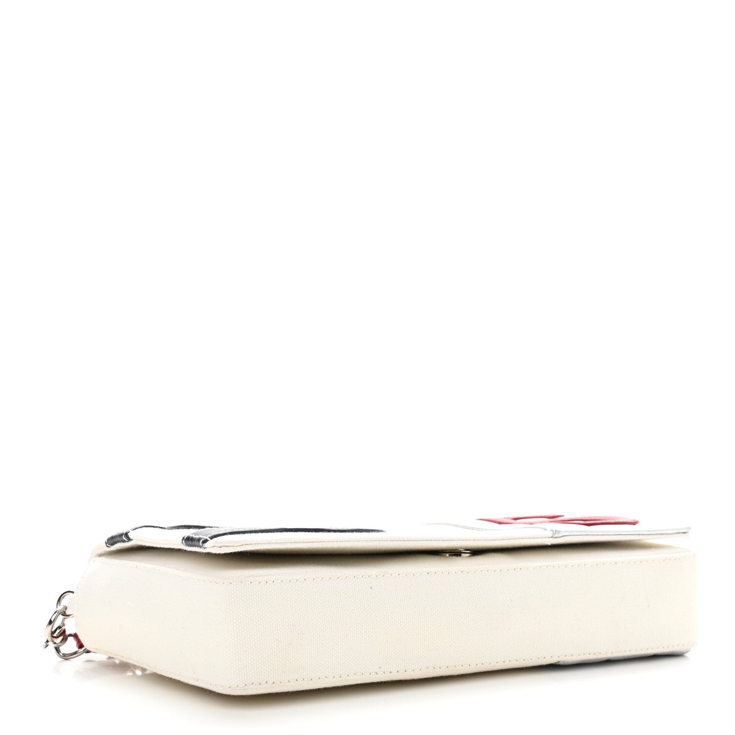 Chanel Metallic Lambskin Canvas CC N°5 Flap White 4 of 10