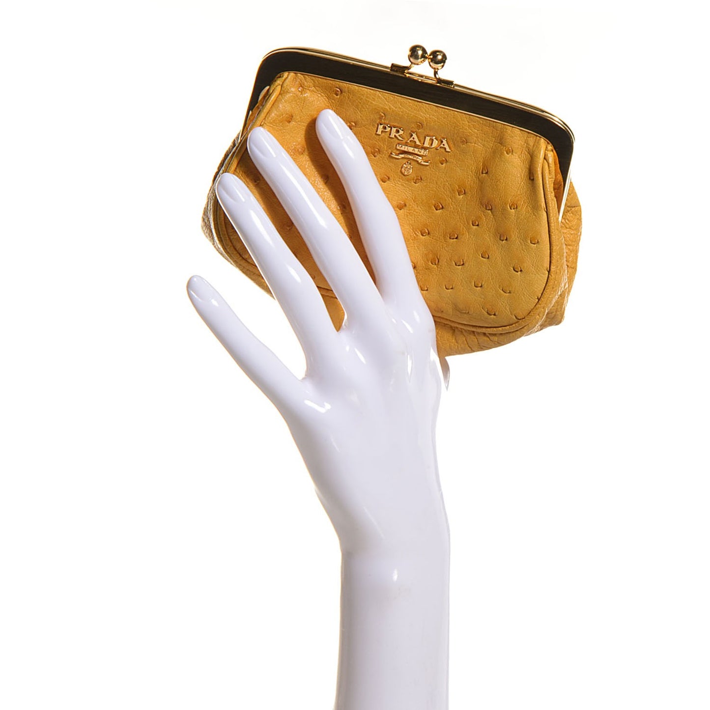 Ostrich Frame Coin Purse Soleil