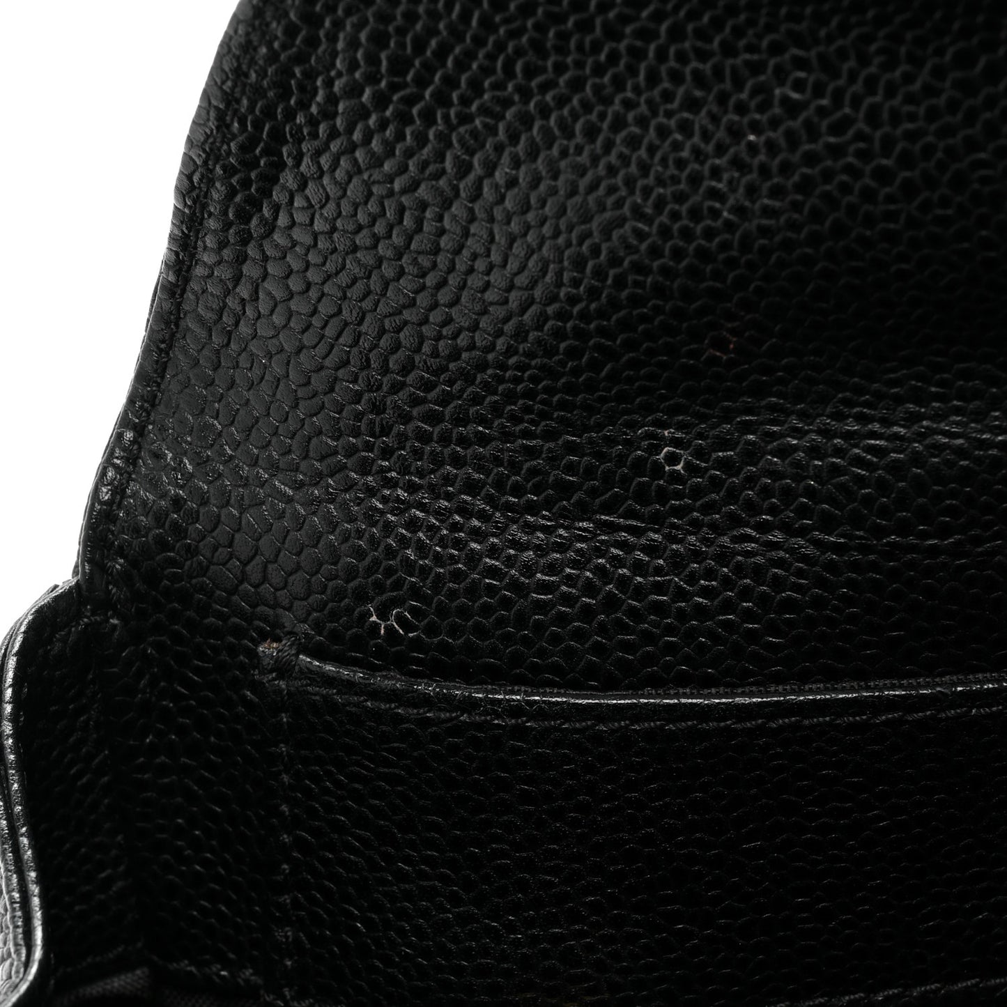Caviar CC Stitched Small Tote Black