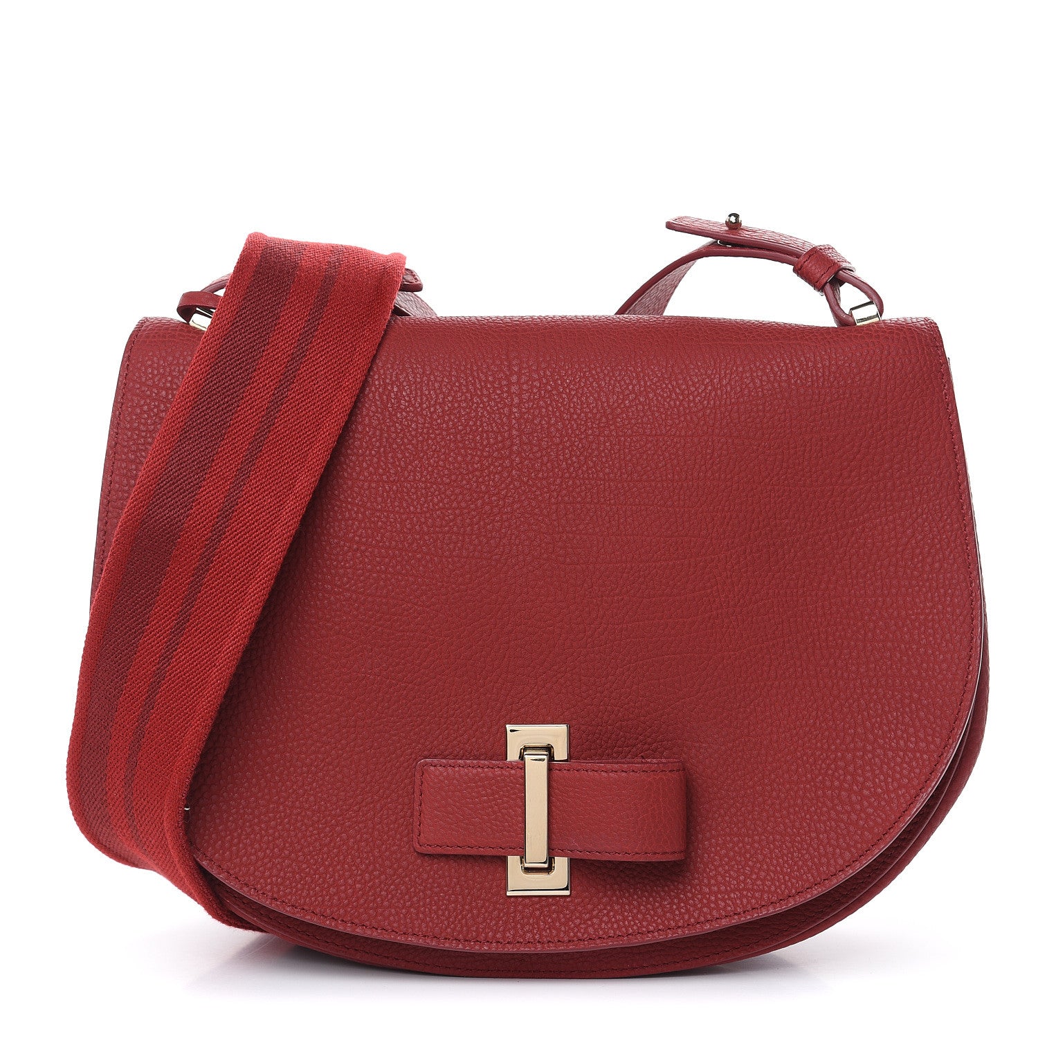 Delvaux Crispy Calfskin Le Mutin Saddle Bag Rouge 1 of 9