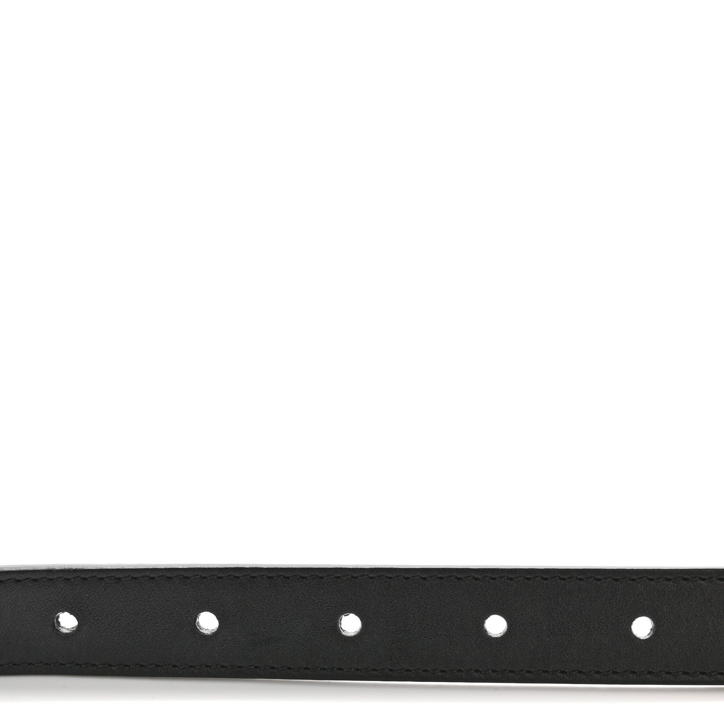 Calfskin Pearl Double G 20mm Belt 90 36 Black Cream