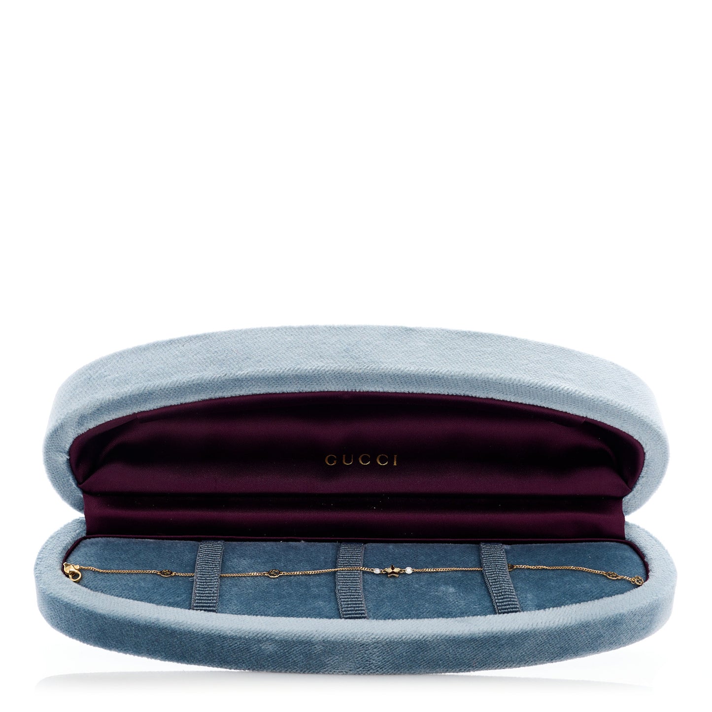 18K Yellow Gold Diamond Star GG Station Bracelet