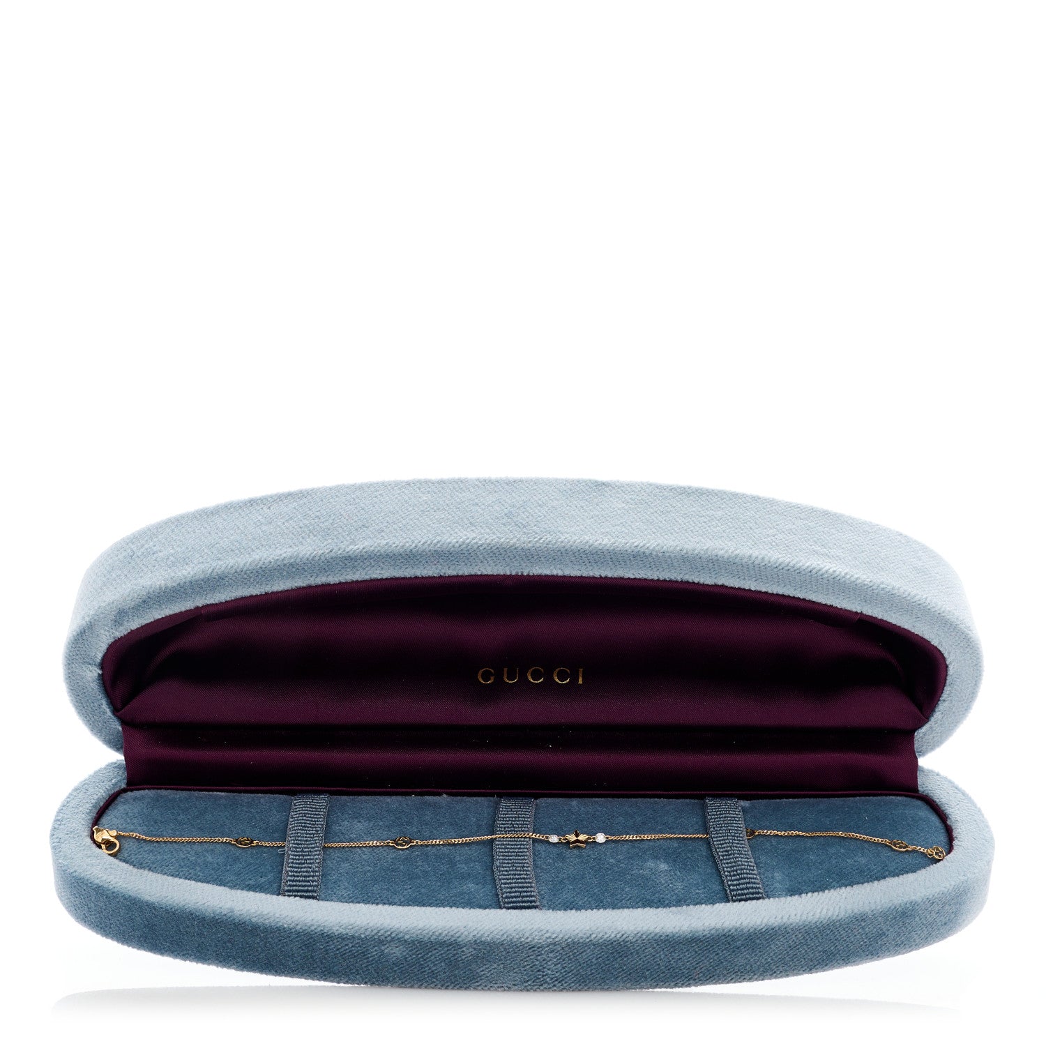 Gucci 18K Yellow Gold Diamond Star GG Station Bracelet 2 of 5