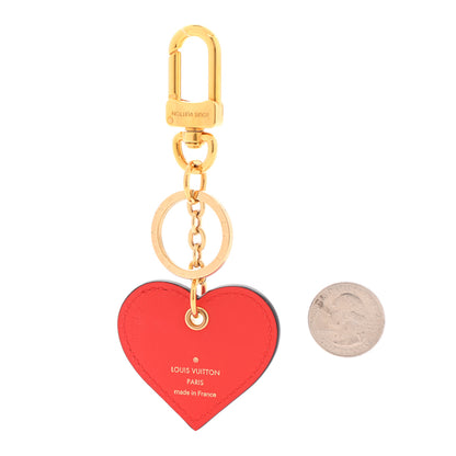 Louis Vuitton Vernis Degrade Love Lock Heart Key Holder Bag Charm Pink Red 2 of 5