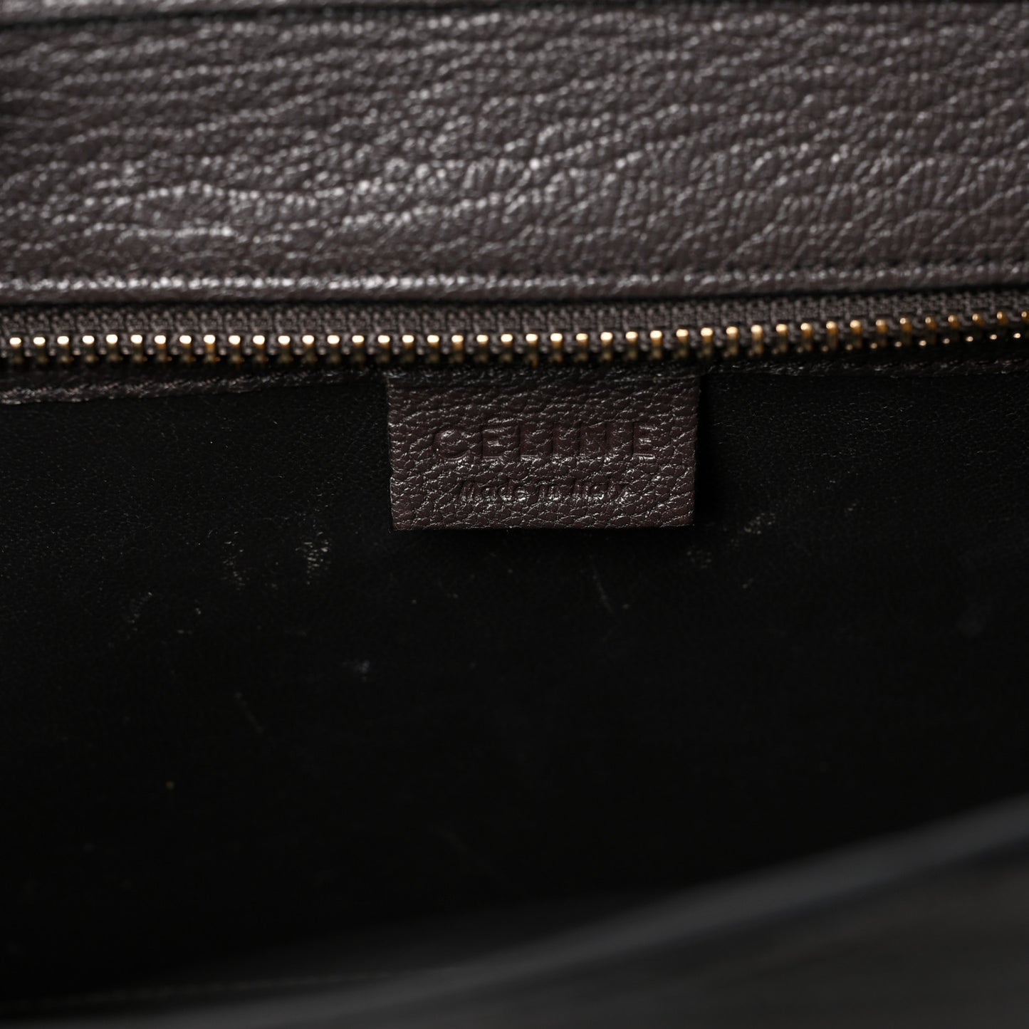 Drummed Calfskin Nano Luggage Black