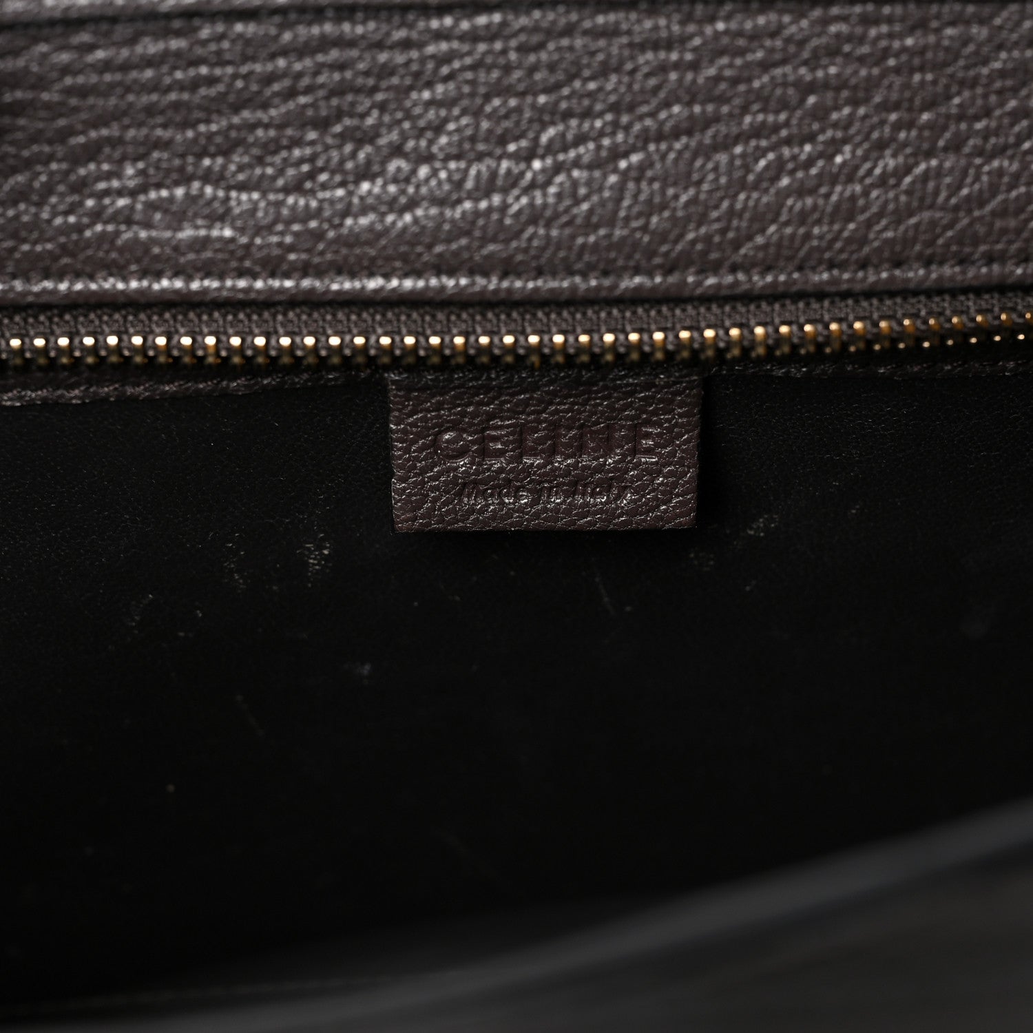 Celine Drummed Calfskin Nano Luggage Black 8 of 11