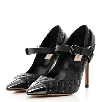 Valentino Garavani Nappa Rockstud Spike Mary Jane 105mm Pumps 37 Black 3 of 9