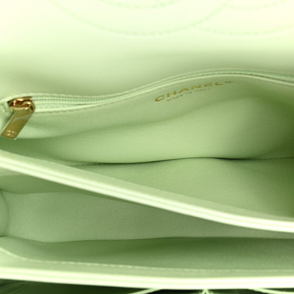 Chanel Lambskin Quilted Small Trendy CC Flap Dual Handle Bag Light Green 7 of 17