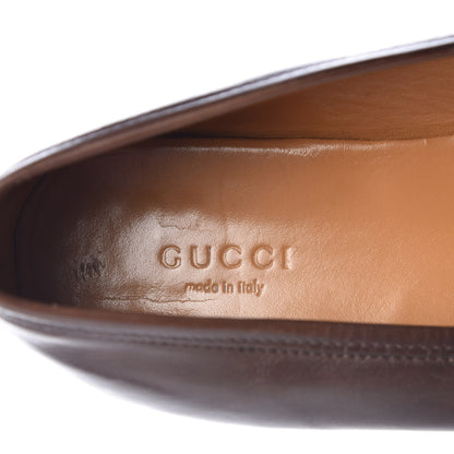 Gucci Calfskin Womens Jordaan Loafers 40.5 Fondente Brown 8 of 20