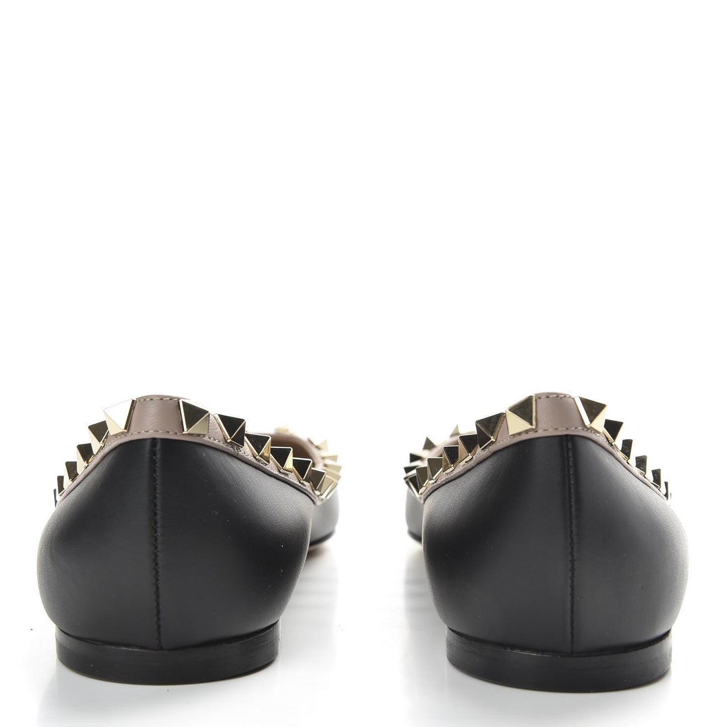 Nappa Rockstud Ballerina Flats 37 Black Poudre