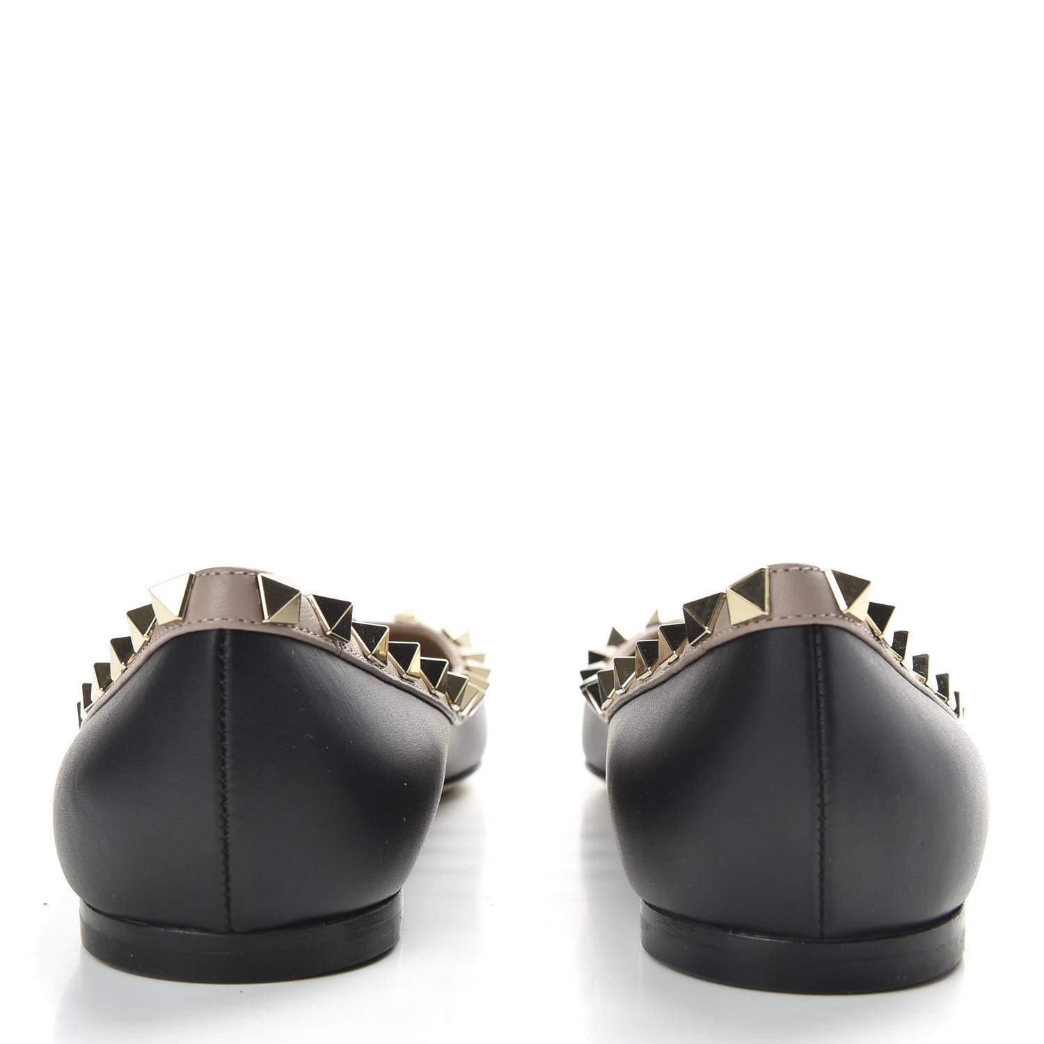 Valentino Garavani Nappa Rockstud Ballerina Flats 37 Black Poudre 6 of 10