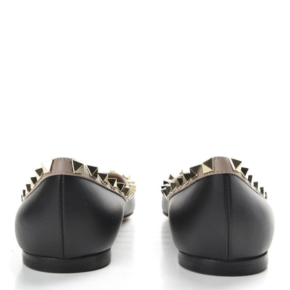 Valentino Garavani Nappa Rockstud Ballerina Flats 37 Black Poudre 6 of 10