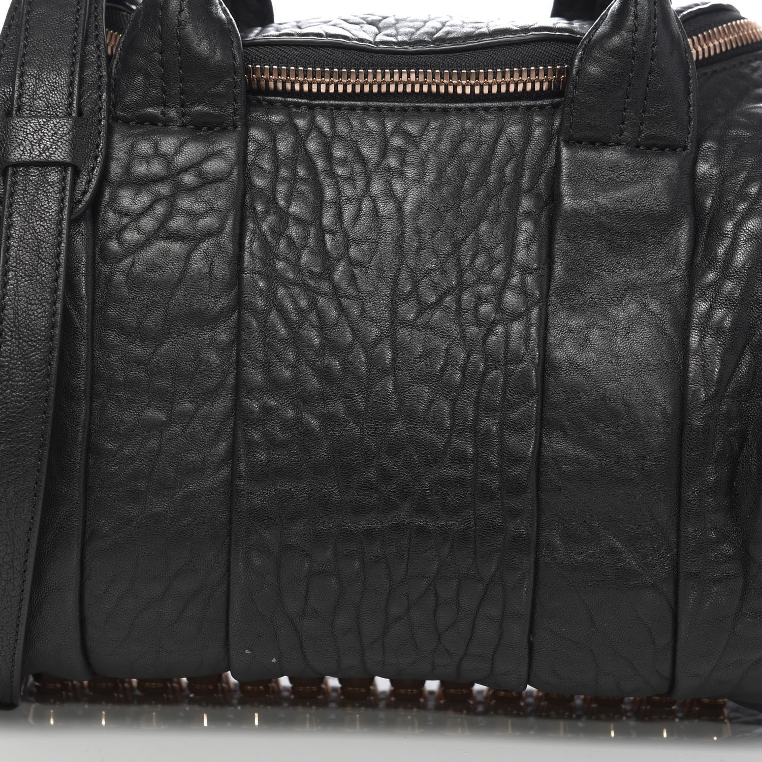 Alexander Wang Pebbled Lambskin Rockie Black Rose Gold Hardware 9 of 9