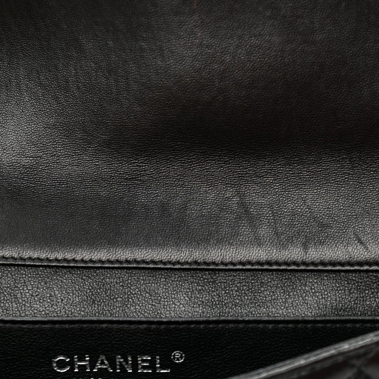 Lambskin Quilted Clutch With Chain Flap Black