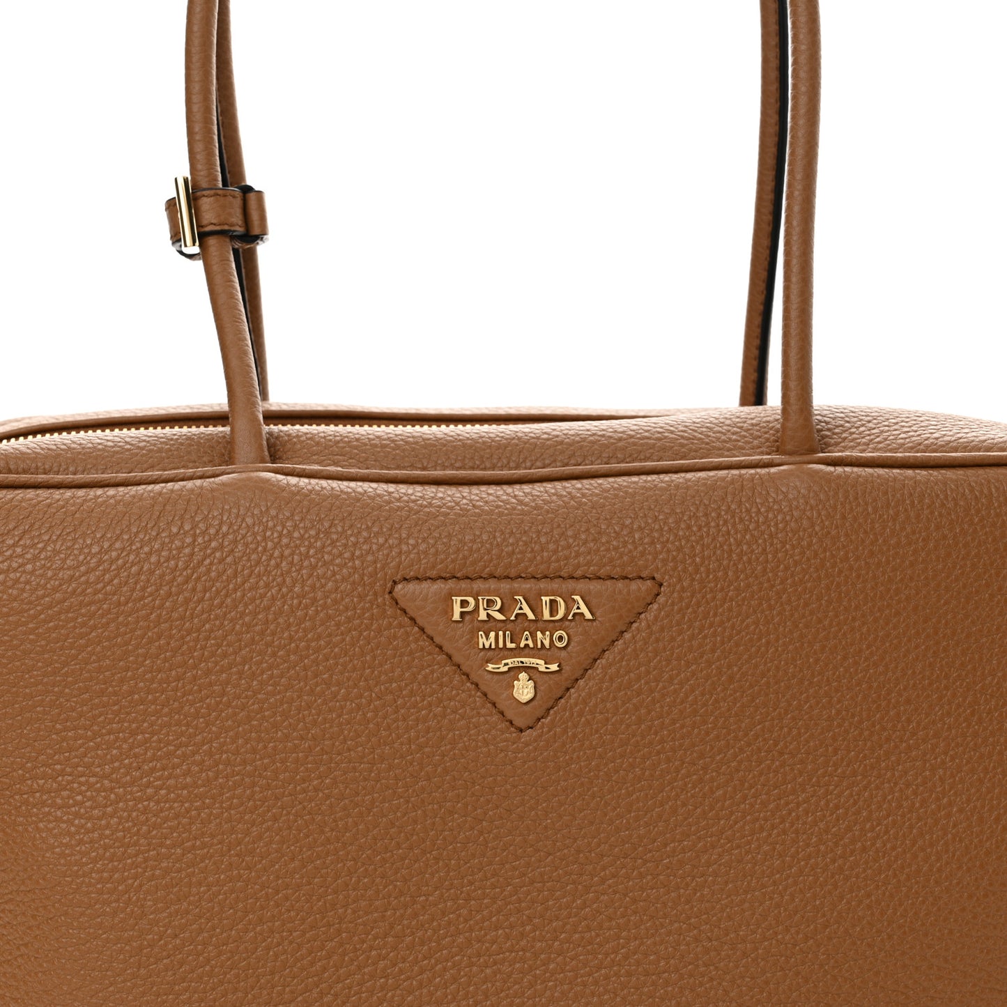 Vitello Daino Large Top Handle Bag Caramel