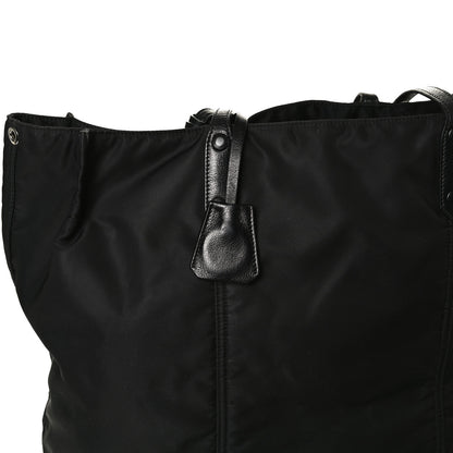 Prada Tessuto Nylon Glace Calfskin Etiquette Tote Black 15 of 16