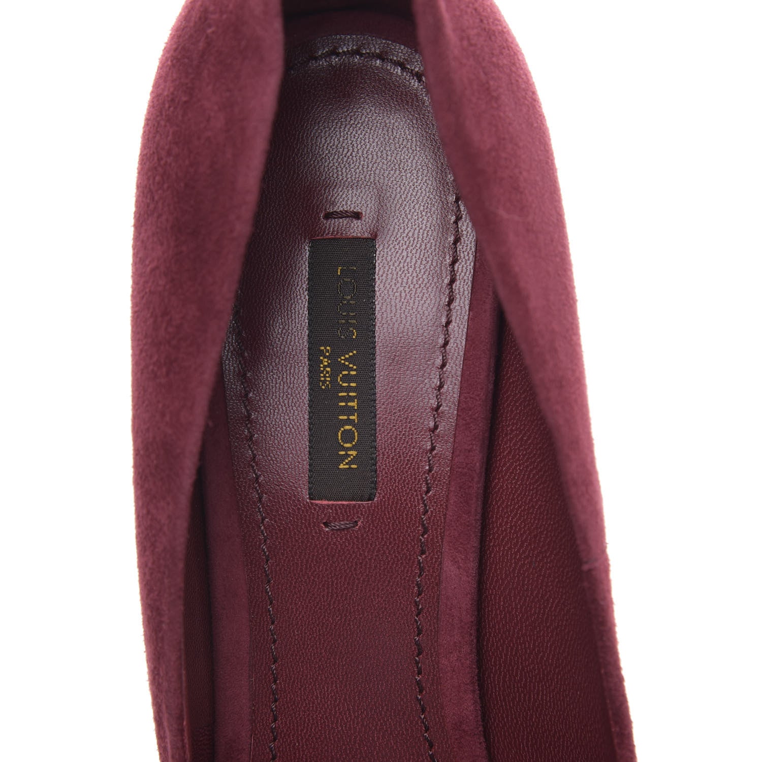 Louis Vuitton Suede Oh Really Peep Toe Pumps 38 Grenat 6 of 9