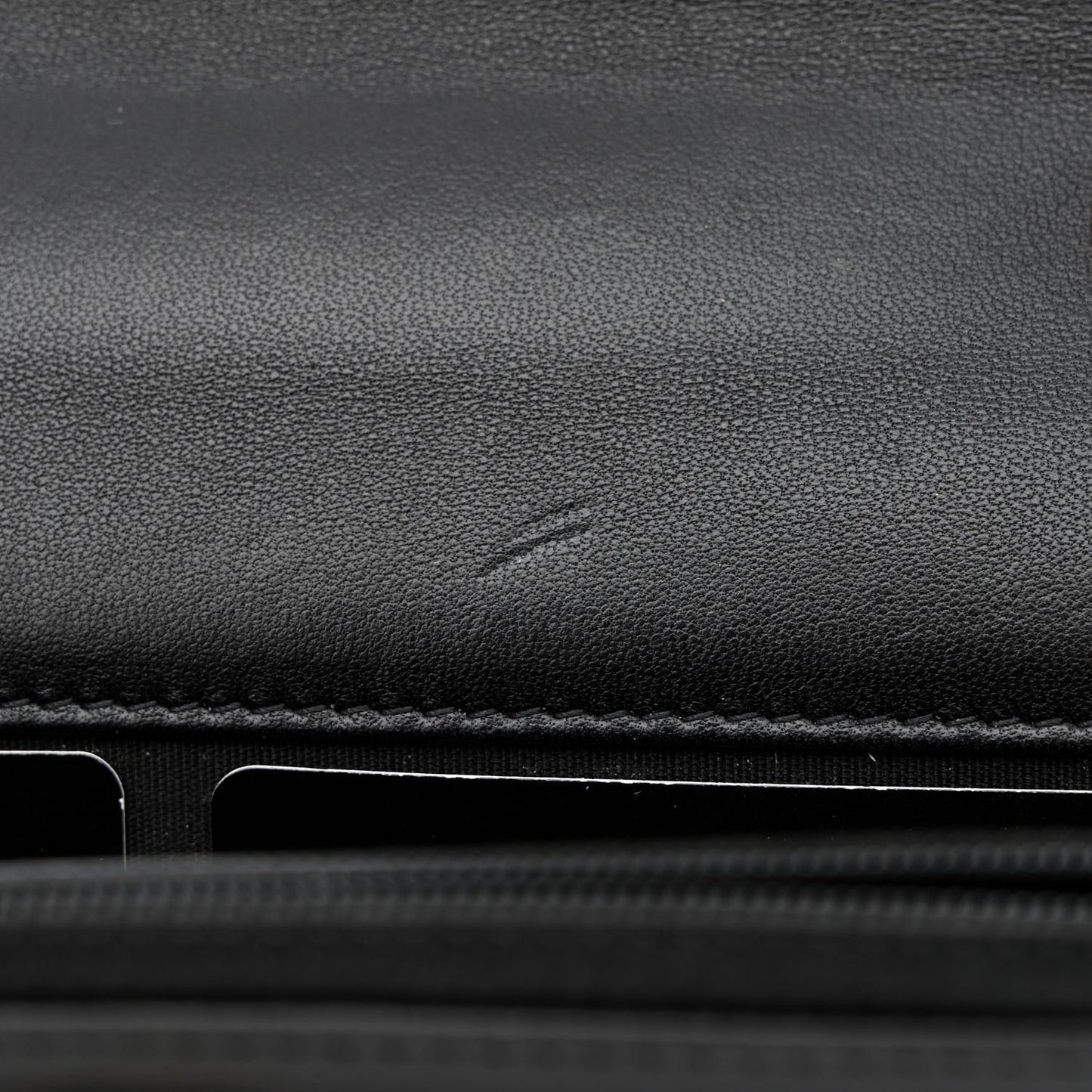 Lambskin Quilted Trendy CC Wallet On Chain WOC Black