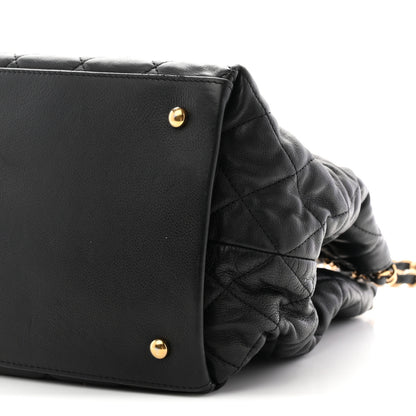 Chanel Calfskin Quilted Small Chain Me Tote Black 10 of 11