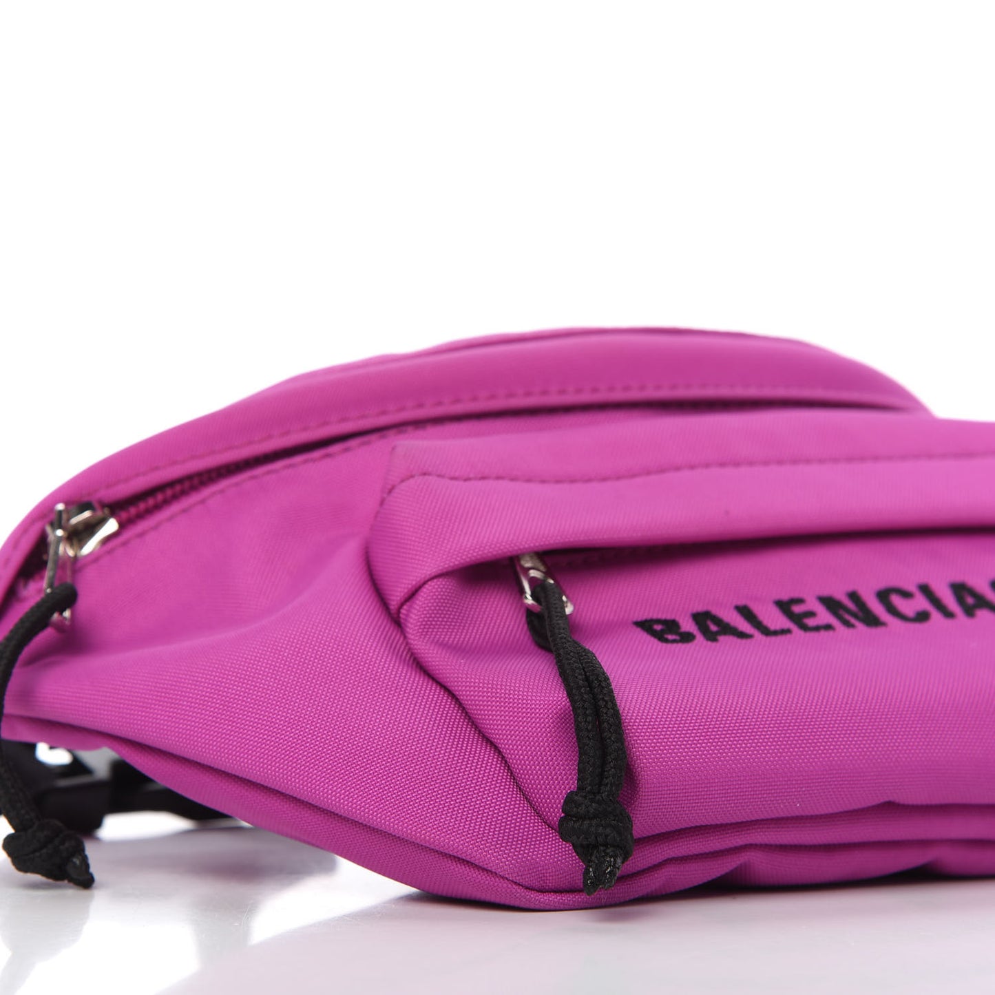 Sport Nylon Logo Embroidered Small Wheel Beltpack Fuchsia Black