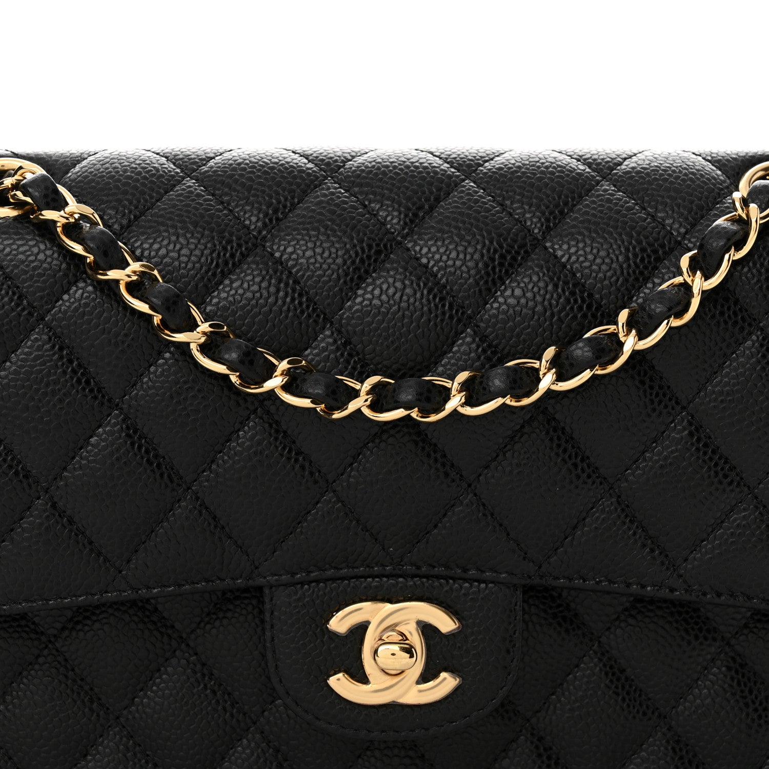 Chanel Caviar Quilted Medium Double Flap Black 8 of 10