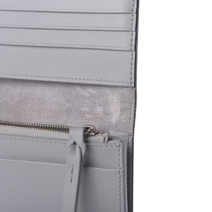 Celine Smooth Calfskin Large Symmetrical Multifunction Wallet Pearl Blue 10 of 12