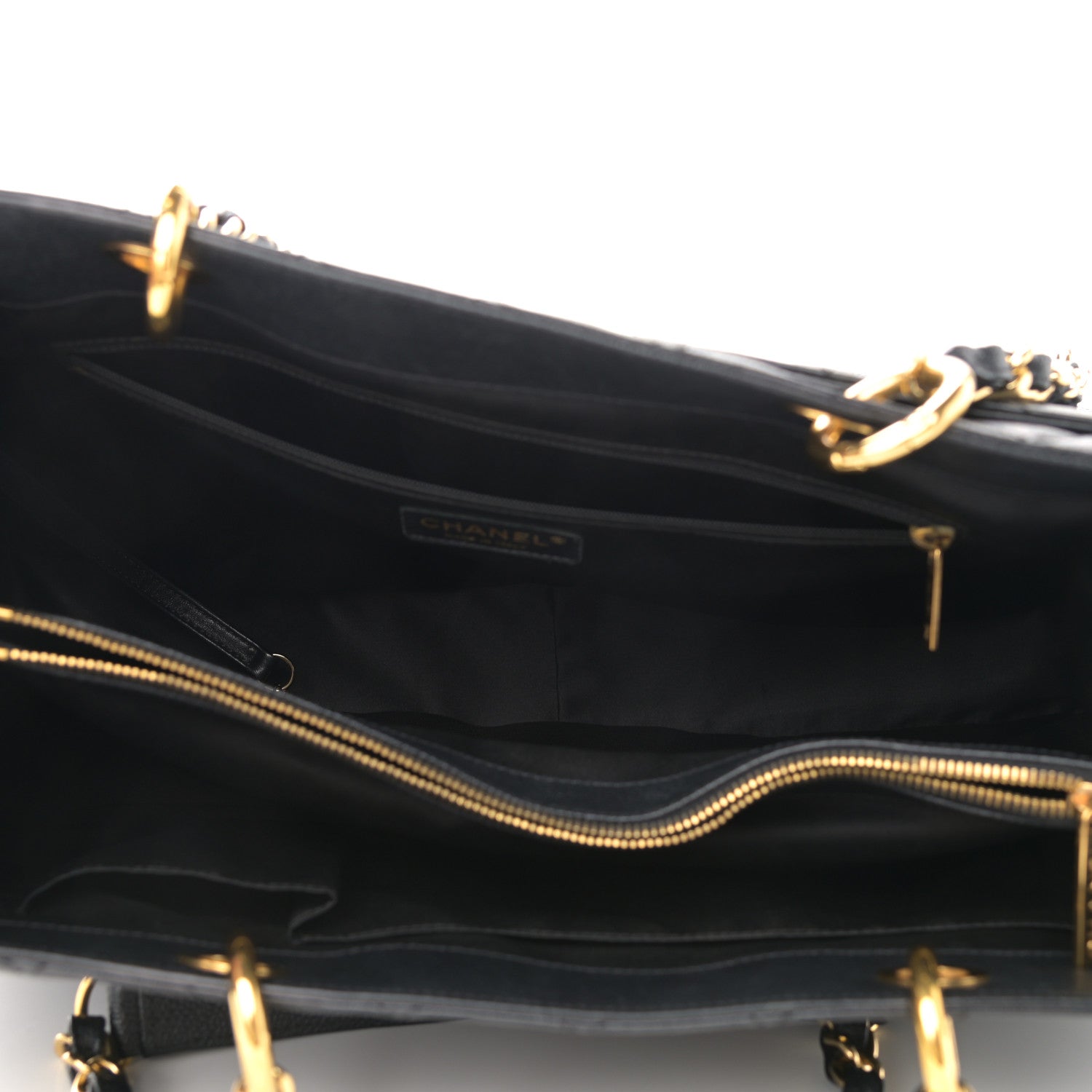 Chanel Caviar Quilted XL Grand Shopping Tote GST Black 5 of 12