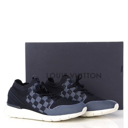 Louis Vuitton Knit Damier Fastlane Sneakers 8 Blue 30 of 30