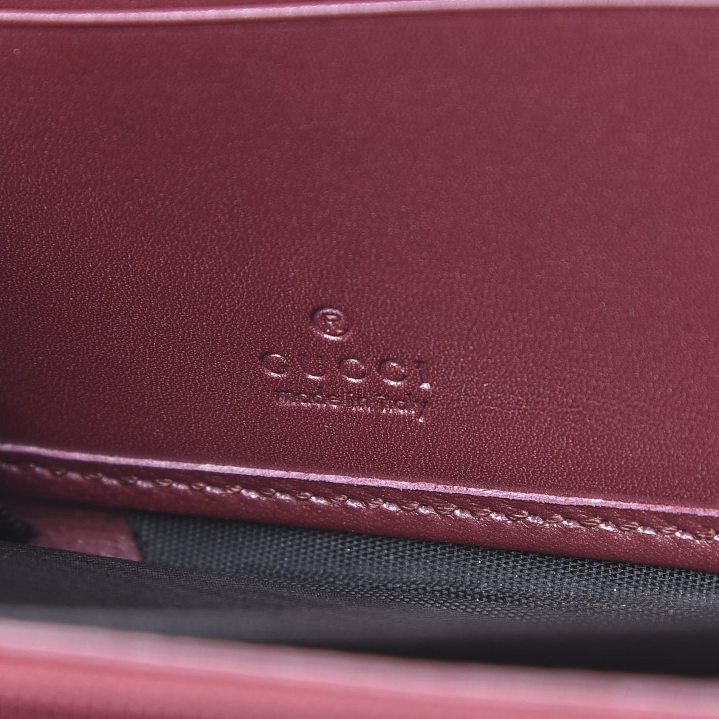 Shine Guccissima Margaux Calfskin Lovely Zip Around Wallet Tibet Red