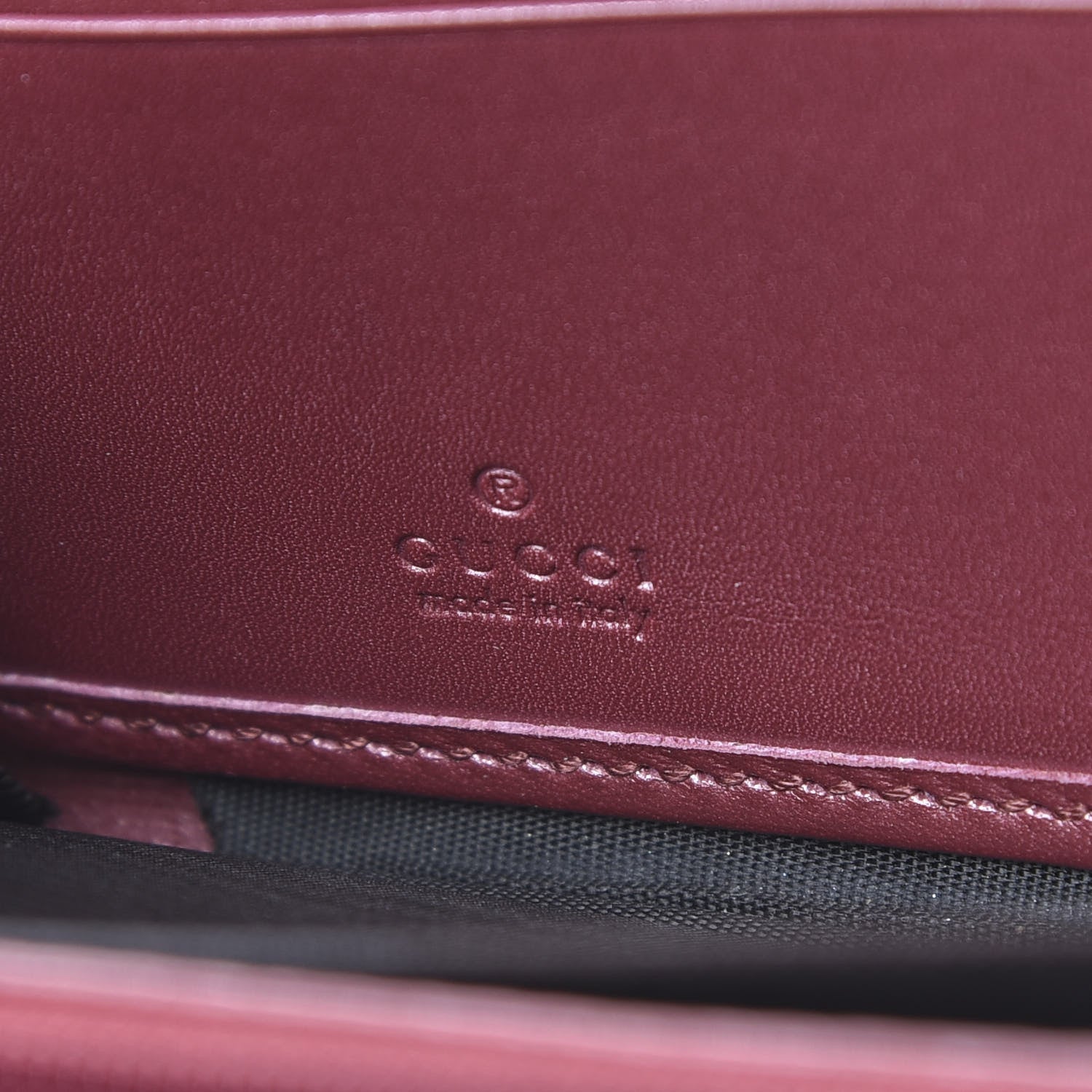 Gucci Shine Guccissima Margaux Calfskin Lovely Zip Around Wallet Tibet Red 5 of 14
