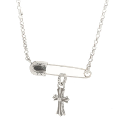 Chrome Hearts Sterling Silver Safety Pin Baby Fat Cross Pendant Necklace 5 of 6