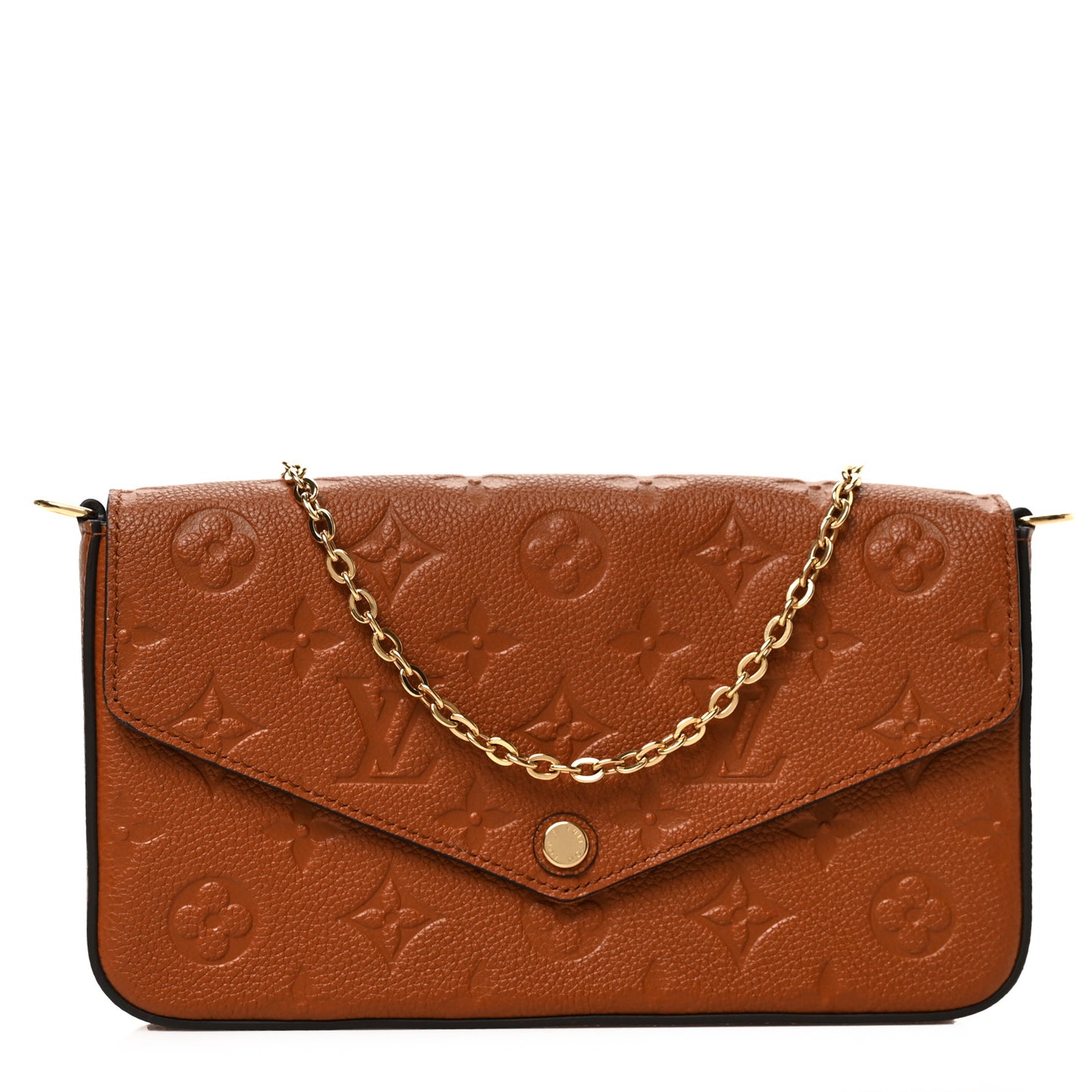 Empreinte Pochette Felicie Chain Wallet Cognac