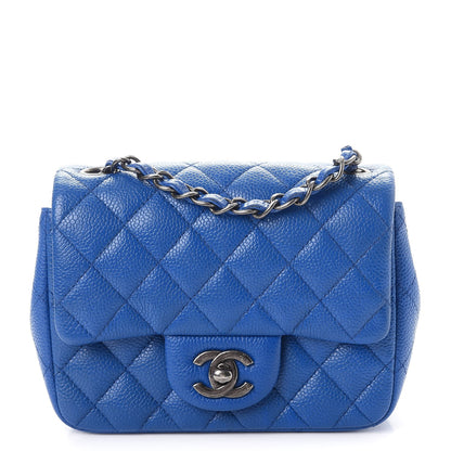 Chanel Caviar Quilted Mini Square Flap Blue 1 of 17