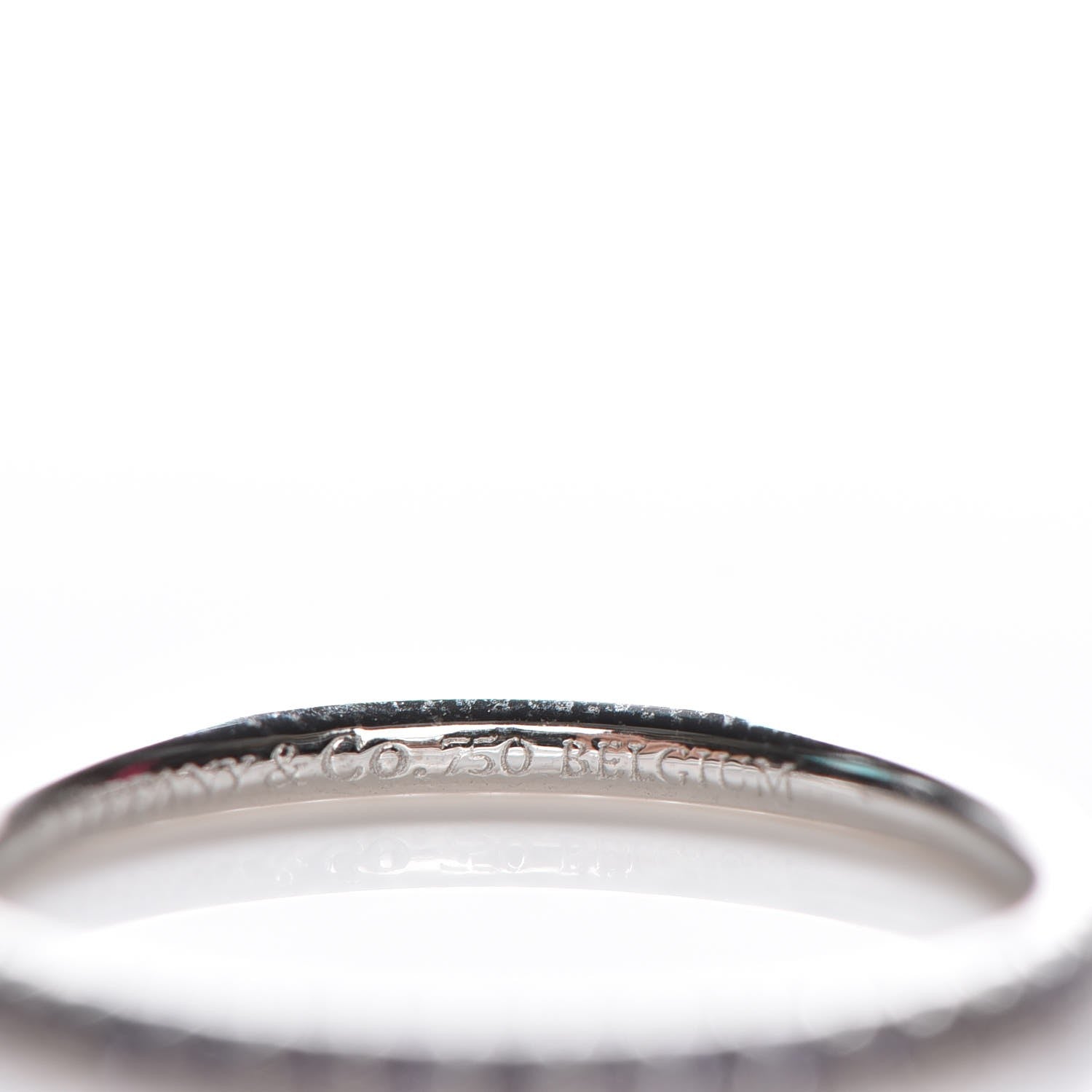 Tiffany 18K White Gold Iolite Metro Ring 4.25 5 of 7