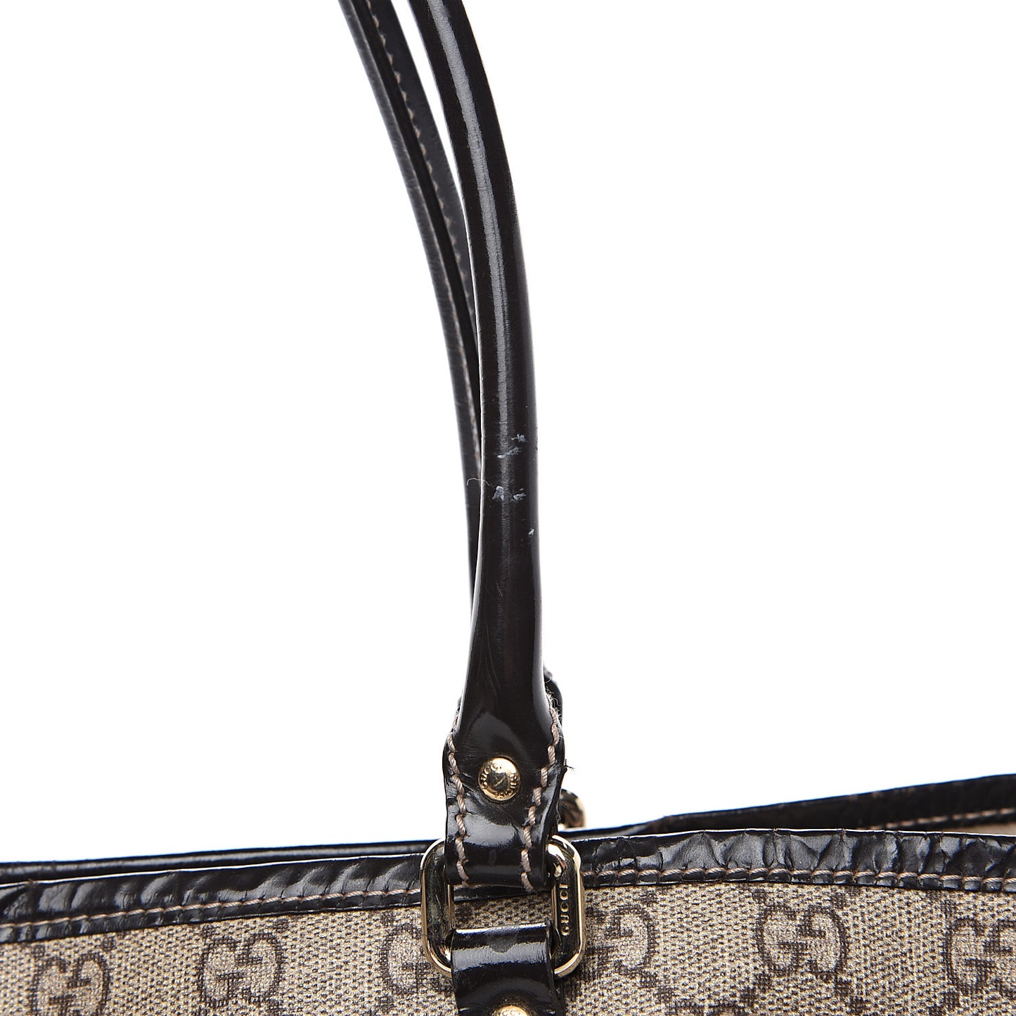 GG Plus Monogram Tattoo Heart Medium Joy Tote Dark Brown