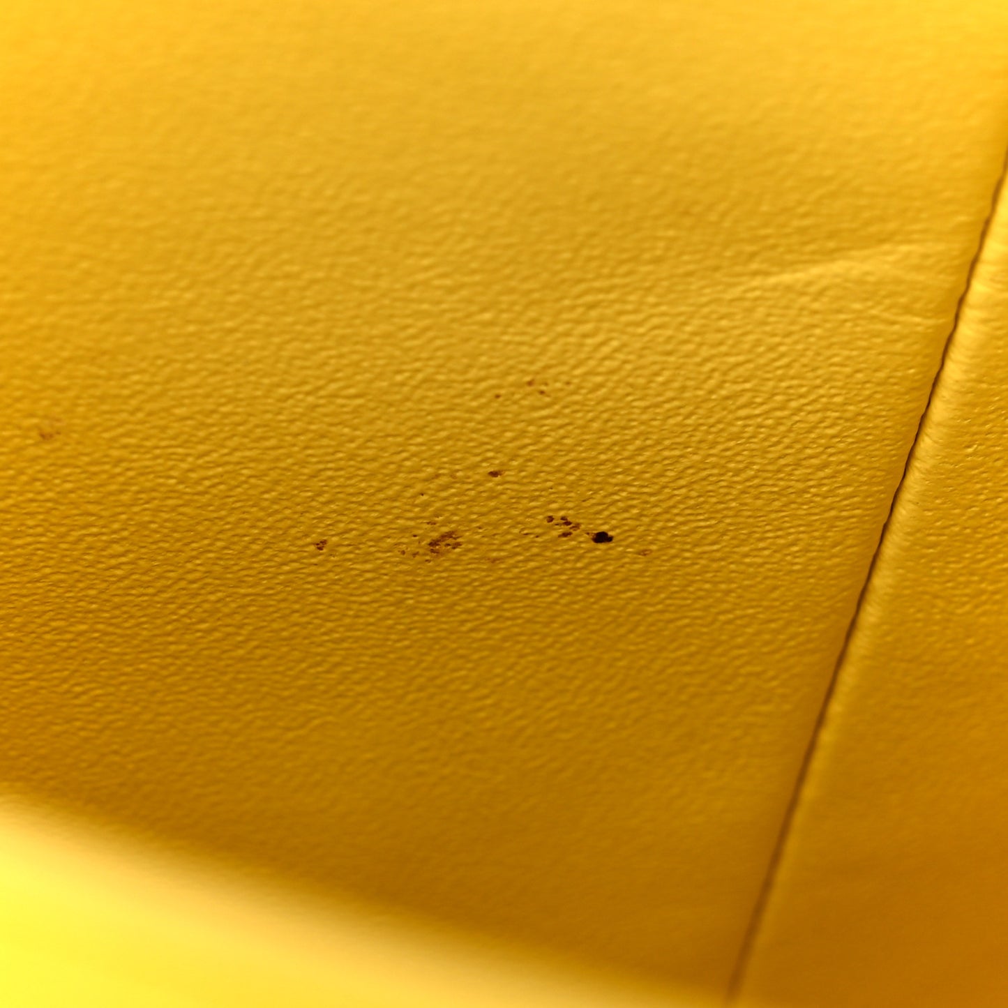 Lambskin Quilted Jumbo Double Flap Yellow