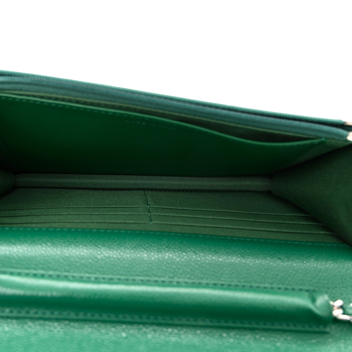 Chanel Caviar Quilted Wallet On Chain WOC Green 5 of 12