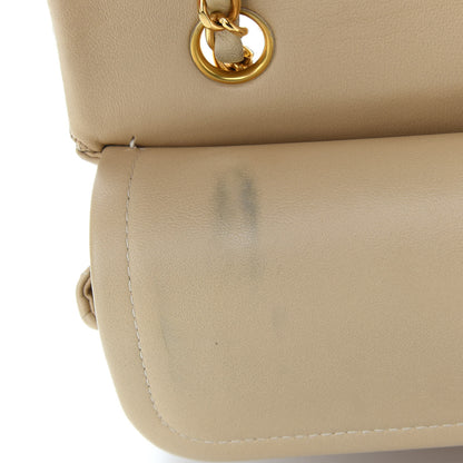 Chanel Lambskin Quilted Medium Double Flap Beige 12 of 12