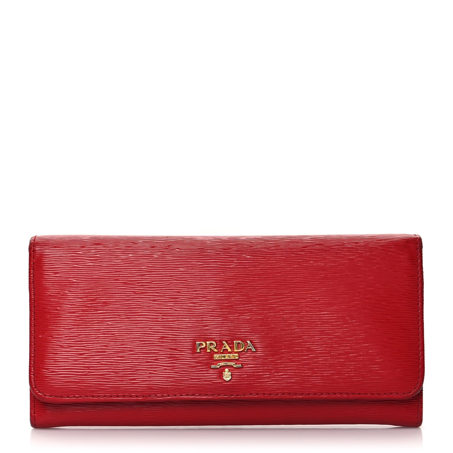 Prada Vitello Move Continental Flap Wallet Lacca 1 of 11