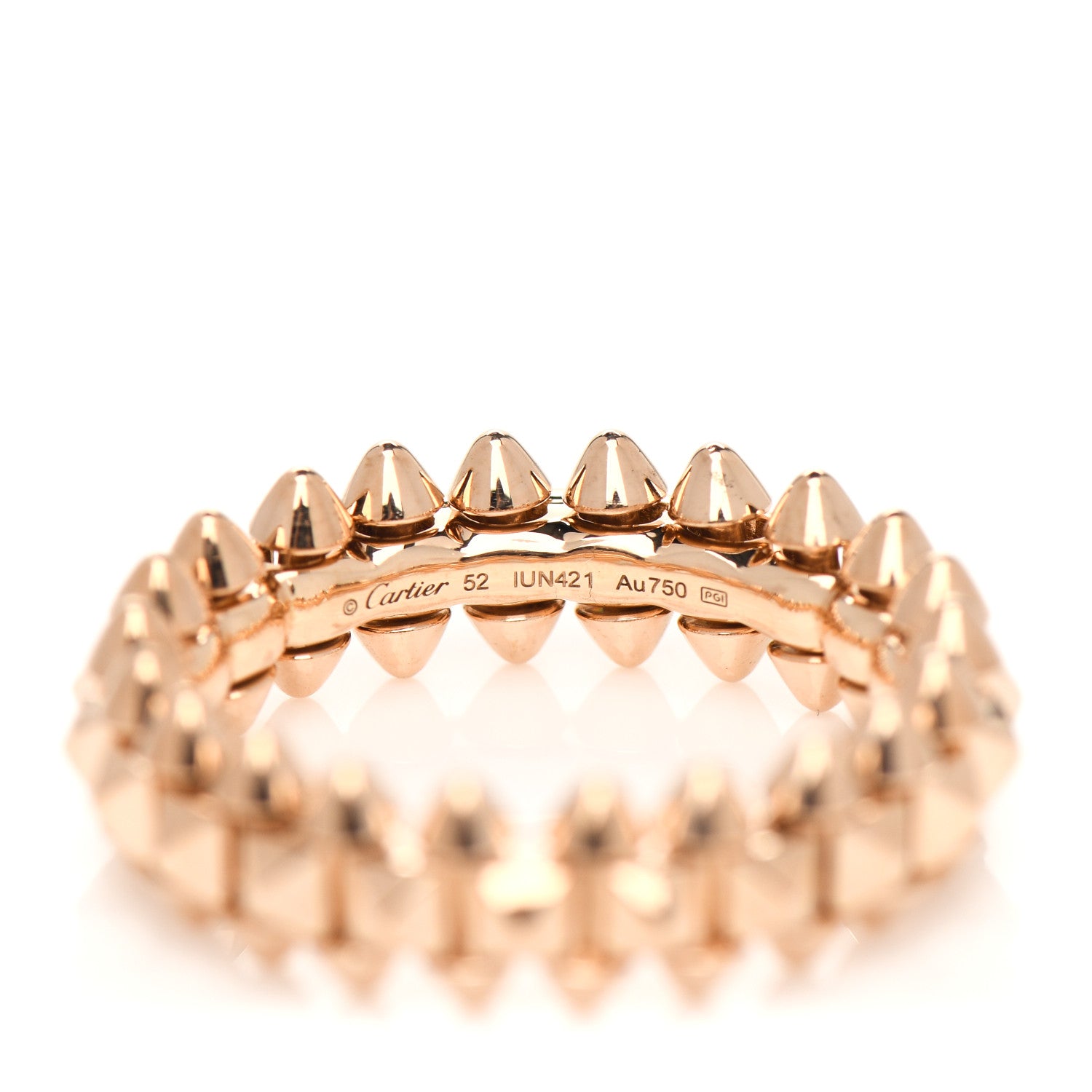 Cartier 18K Pink Gold SM Clash De Cartier Ring 52 6 4 of 5