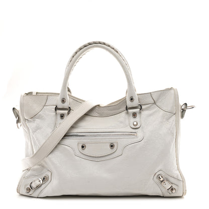 Balenciaga Agneau Arena Silver Hardware Medium Le City Optic White 1 of 13