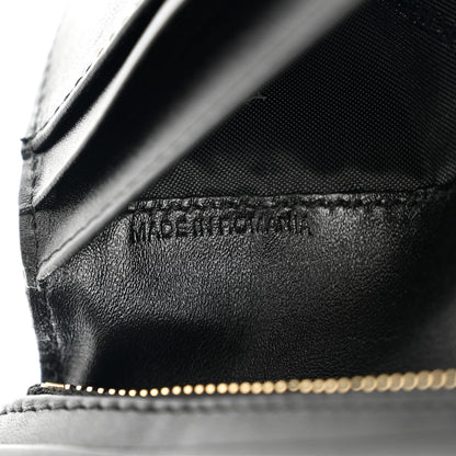 Burberry Signature Grain Calfskin Check Embossed Porter Continental Wallet Black 8 of 8