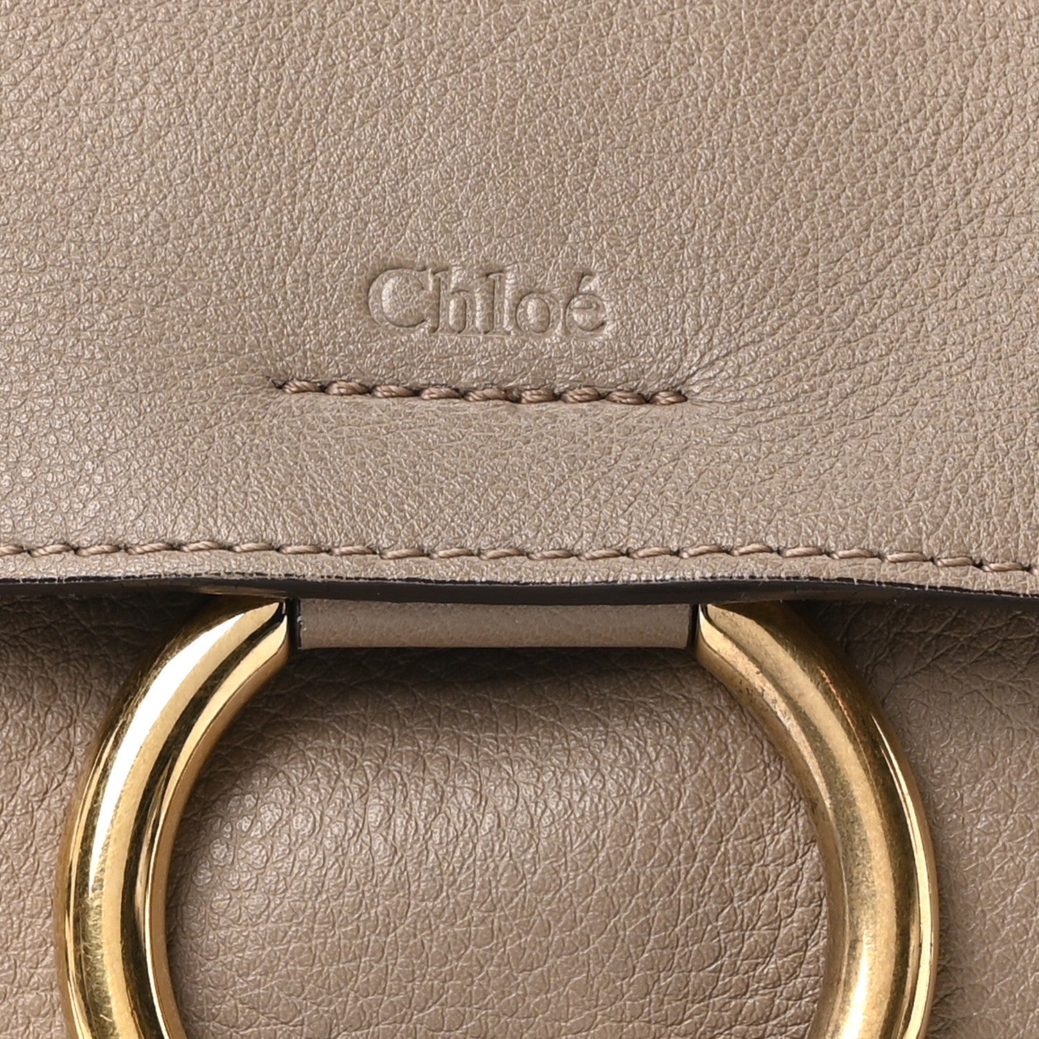 Chloe Calfskin Small Faye Day Shoulder Bag Motty Grey 7 of 9