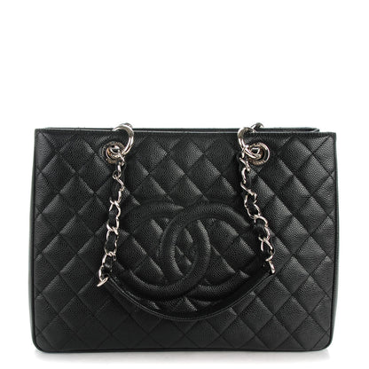 Chanel Caviar Quilted Grand Shopping Tote GST Black 1 of 7