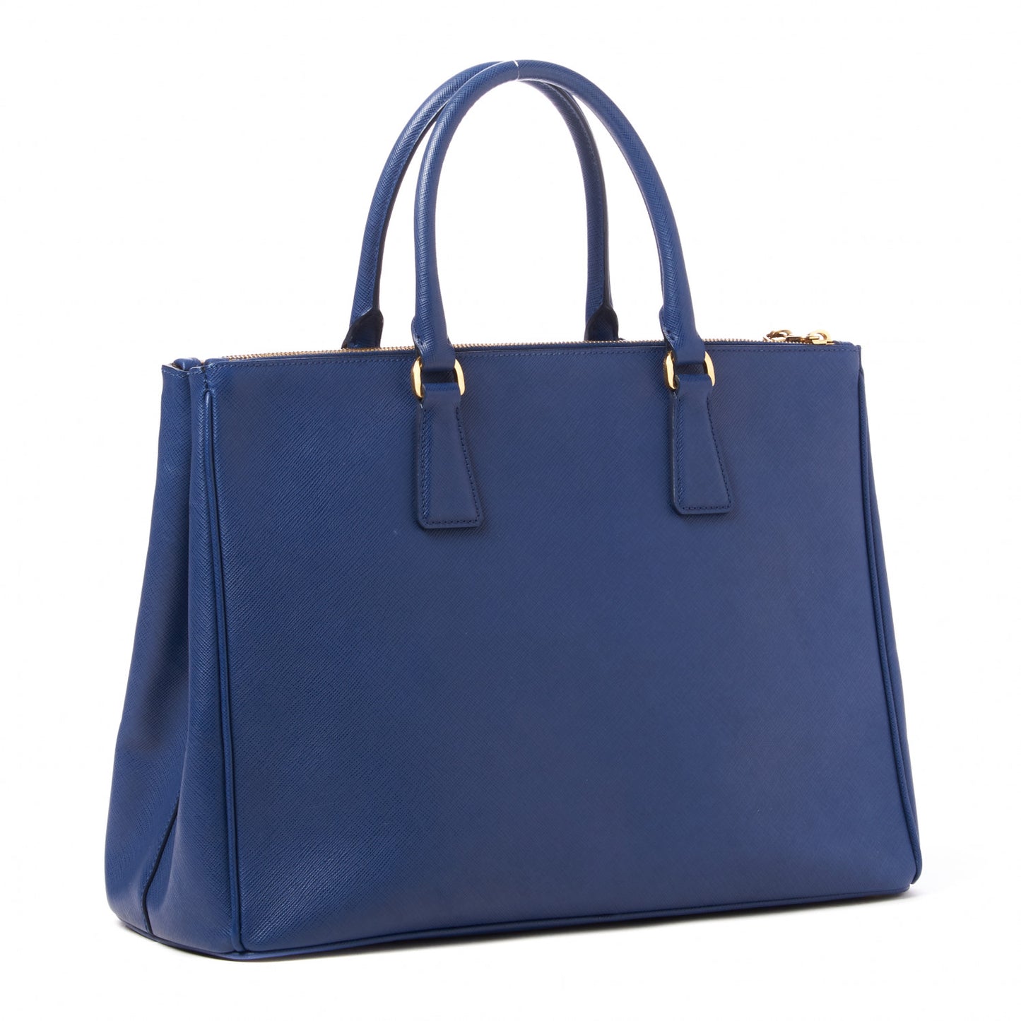 Saffiano Medium Galleria Double Zip Tote Azzurro