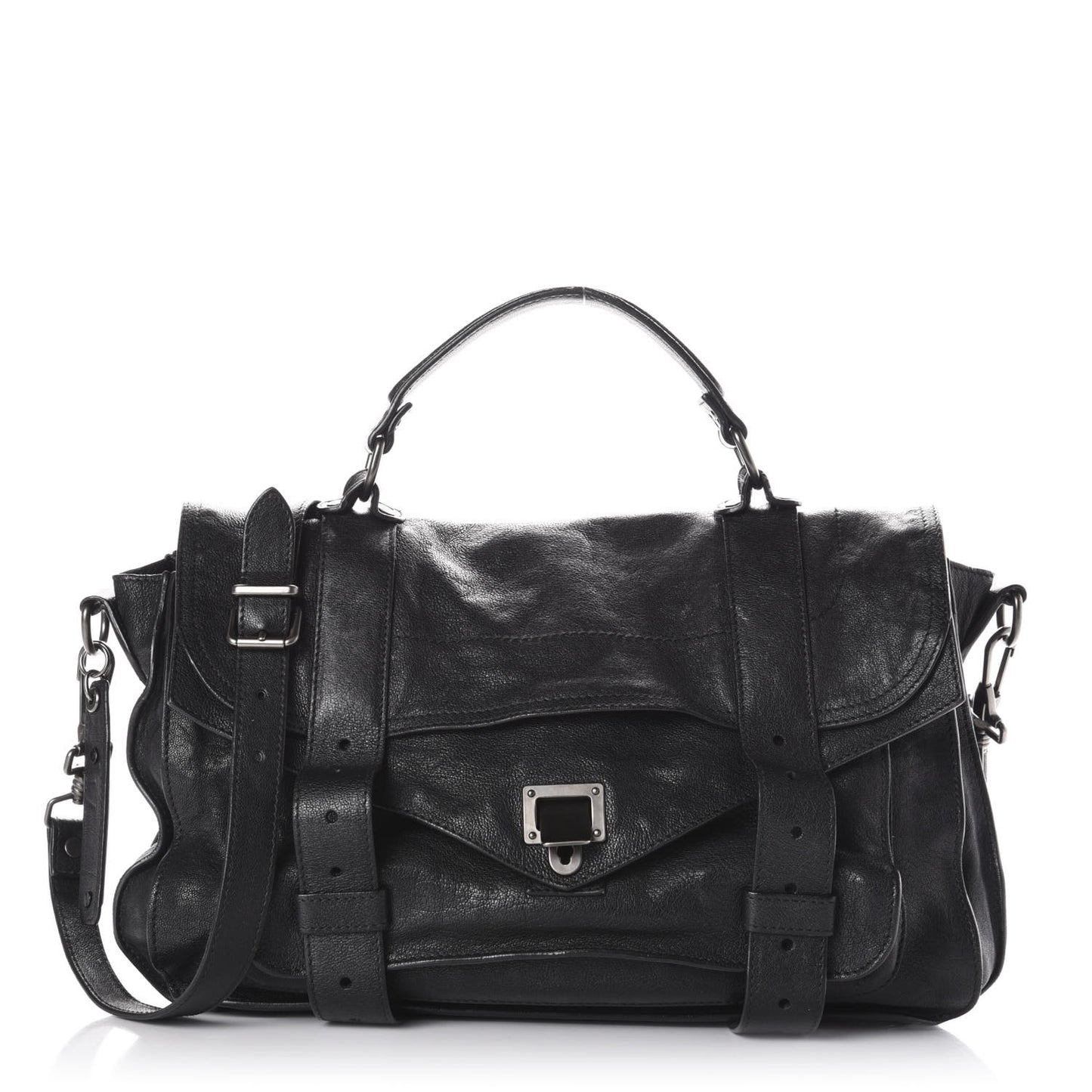 Lambskin Medium PS1 Satchel Black