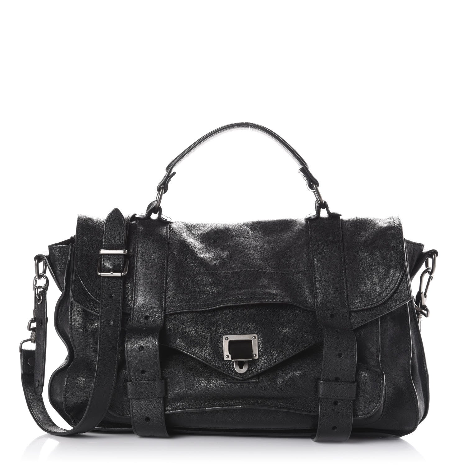 Proenza Schouler Lambskin Medium PS1 Satchel Black 1 of 12