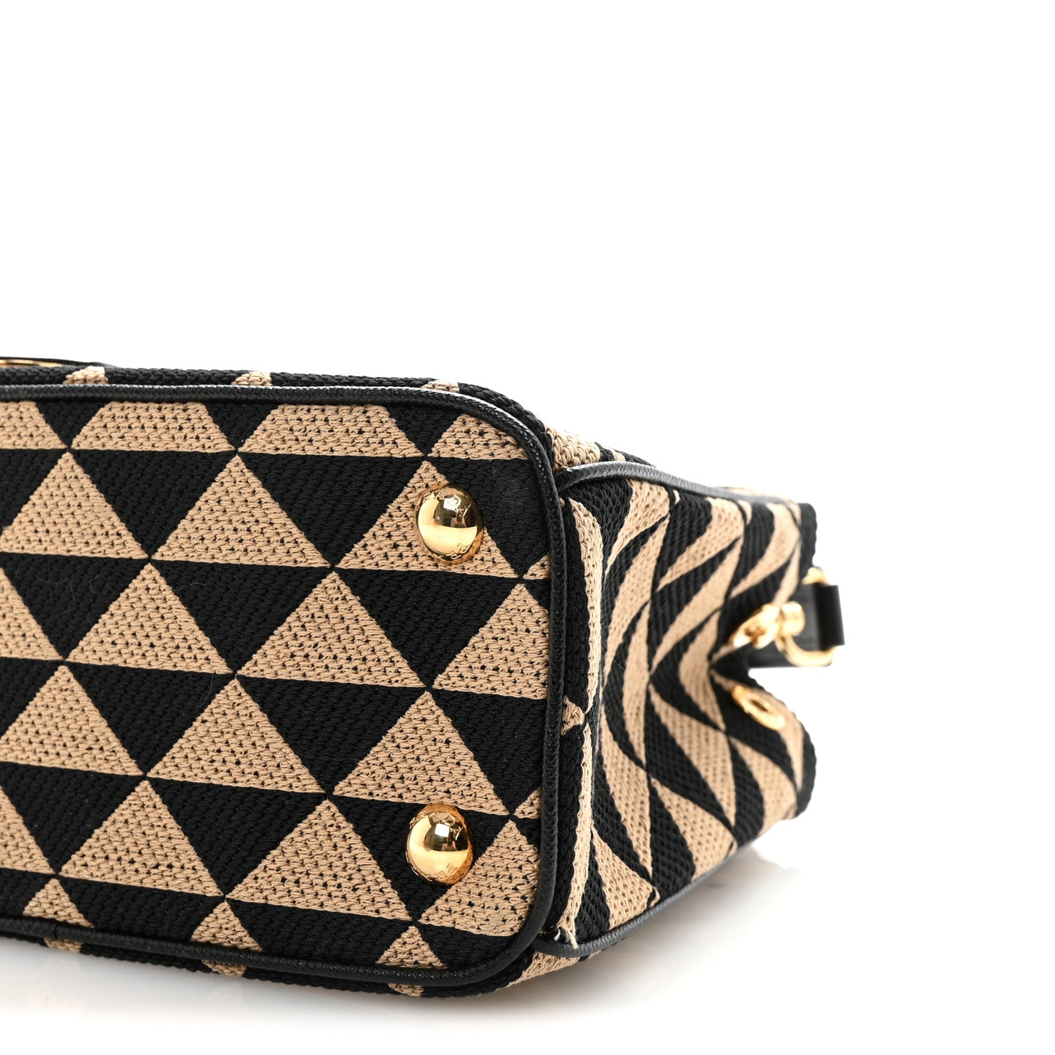 Prada Jacquard Saffiano Triangolo Symbole Embroidered Mini